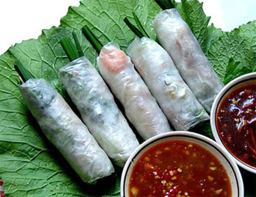 bánh tráng cuốn thịt tôm