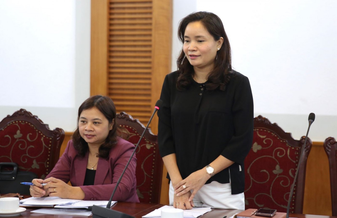 Thứ trưởng Trịnh Thị Thủy phát biểu tại buổi làm việc