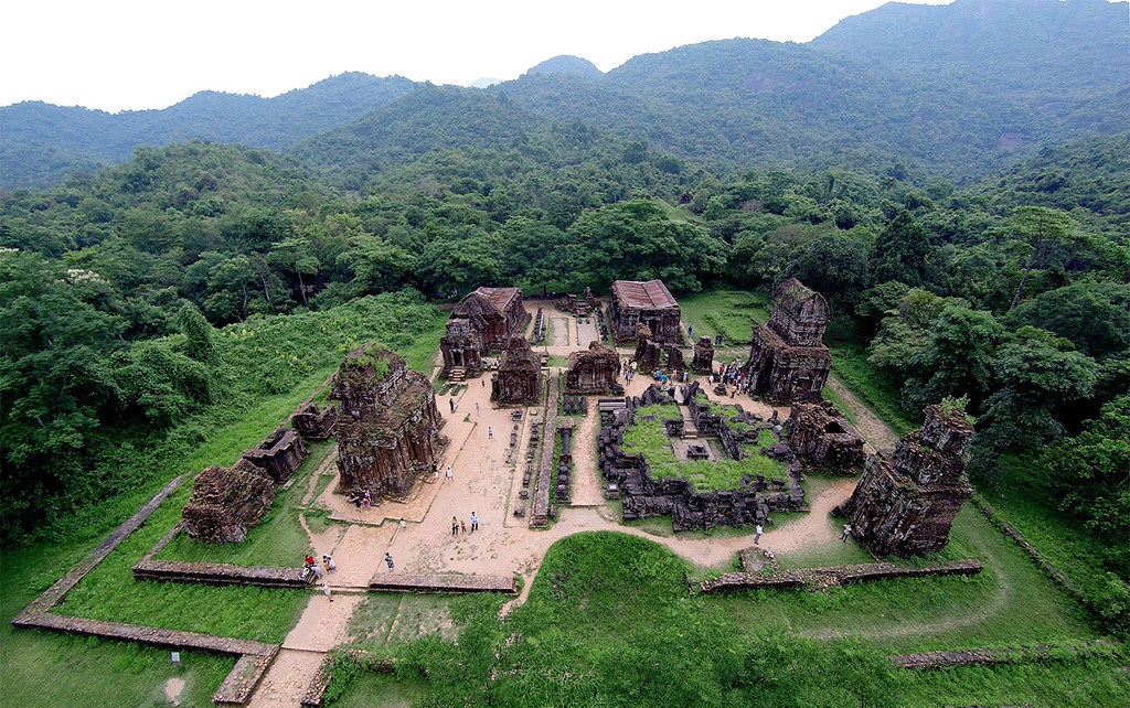 toàn bộ thánh địa mỹ sơn nhìn từ trên cao